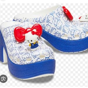 CROCS Hello Kitty Red and Blue Clogs